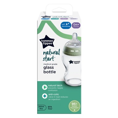 TOMMEE TIPPEE Staklena bočica CTN, 250 ml