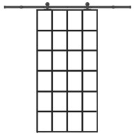 Klizna vrata s okovom od ESG stakla i aluminija 102x205 cm