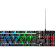 TRUST Tipkovnica GXT 835 Azor, gaming, USB, QWERTY češka/slovačka, crna