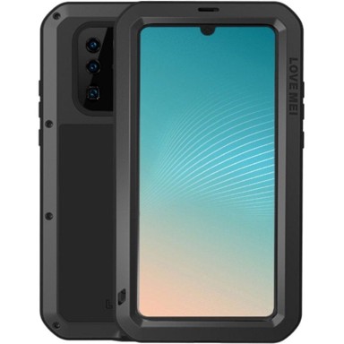 LOVE MEI Maskica za Huawei P30 Pro, oklopljena sa staklom, crna