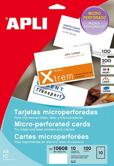 APLI Posjetnice s perforacijom, 90 × 50,8 mm