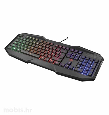 TRUST Gaming tipkovnica GXT830RW, crna, RGB, žična