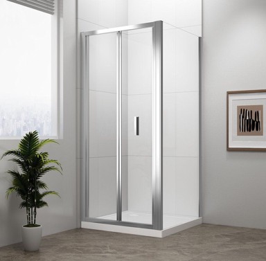 POLYSAN Tuš kabina EASY, pravokutna, sklopiva vrata, 1000 x 900 mm, lijeva/desna, prozirno staklo