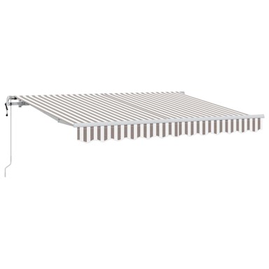 Povlačivi tenda, 300 x 250 cm, 100% poliester i aluminij, svijetlo siva i bijela