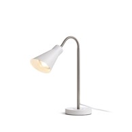 RENDL Stolna lampa, Anika, 230V, E27 40W, mat nikal, mat bijela