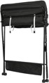 TAVALAX Stol za presvlačenje beba, sklopivi, s pretincima i kotačićima, crni