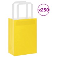 Papirnate vrećice 250 kom s ručkama 15x8x21 cm, žute