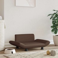 Krevet za pse od umjetne kože, 70 × 45 × 28 cm, smeđa