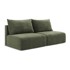 MAKAMII Zelena sklopiva/s prostorom za odlaganje sofa 216 cm Kalena, 216x102x86 cm