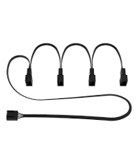 ARCTIC Kabel 4-pin (M) na 4x 4-pin (Ž), ACCBL00007A, za ventilatore, PWM, crni
