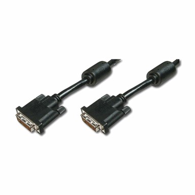 DIGITUS DVI digitalno-digitalni kabel 3 m s feritom AK-320101-030-S, siva