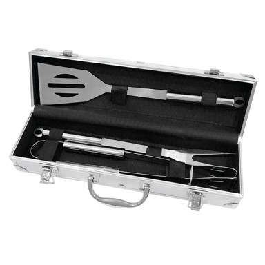 Pribor za roštilj, set u alu kovčegu 3/1