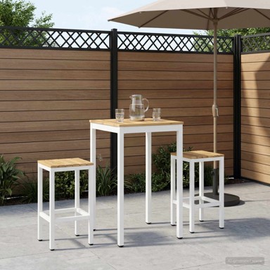 Stol za bar u vrtu 60 x 60,5 x 105 cm, bijeli