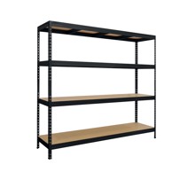 Regal za teški teret Praktik 180x180x60 cm 5 polica nosivost 1250kg crna
