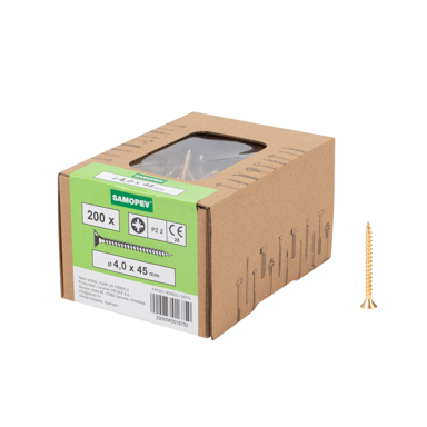 SAMOPEV Vijak za drvo PZ 4 x 45 200/1, srebrna