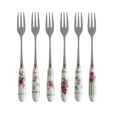 BRANDANI Set vilica 6 kom Nonna Rosa, s keramičkom drškom