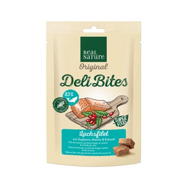 REAL NATURE Poslastica za pse Original Deli bites losos 150 g