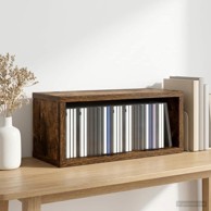 Stalak za CD-ove, 40 × 17 × 17 cm, dimljeni hrast