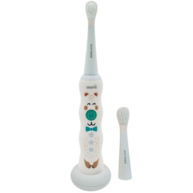 SEVERNO Dječja sonična četkica Sonic Baby s 2 nastavka, bijela