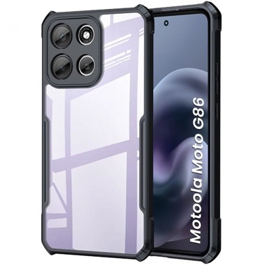 OVERBOARD Futrola za Motorola Moto G86 5G, hibridna s antipadanjem, crna