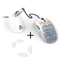 GLORIOUS Gaming miš Model O, 12000 DPI, RGB, bijela + bungee + G-Skatez