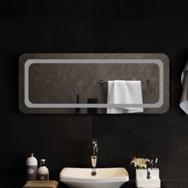 LED Kupaonsko ogledalo 100 × 40 cm, prozirno