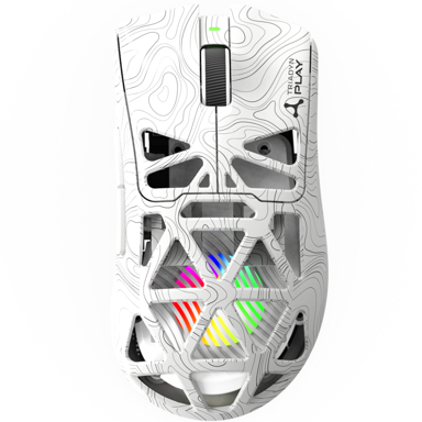 NOVA Gaming miš PLAY IAPETUS, bežični, PixArt PAW3311DB, 12800 DPI, HUANO, LED, bijeli