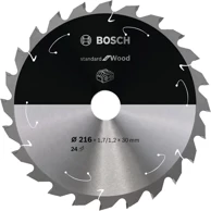 BOSCH List kružne pile Standard for Wood 216 mm 24Z (30 mm rupa, za akumulatorske kutne pile)
