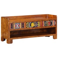 Klupa za cipele 100 x 35 x 45 cm masivno drvo akacije