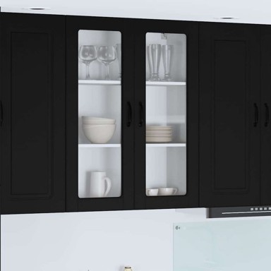 Zidni kuhinjski ormarić 80x31x100 cm, crna  