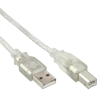 INLINE USB-A na USB-B kabel 34510, 1 m, prozirni