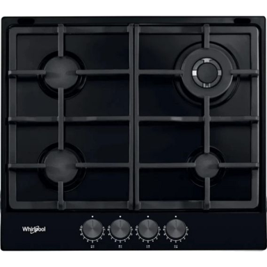 WHIRLPOOL Ugradbena plinska ploča TGML 661 NB, 58 cm, 4 zone, crna