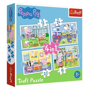 TREFL Puzzle Peppa Pig, 4u1 (12,15,20,24)