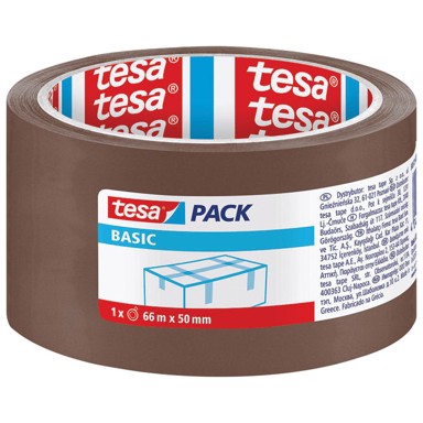 TESA Ljepljiva traka, Basic Hot Melt, 50 mm x 66 m, smeđa