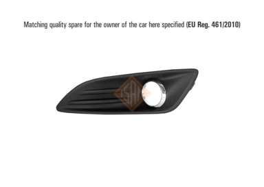 ISAM Maska branika Ford Fiesta 13-17, crna/krom, prednja lijeva, sa maglenkom, 1047719