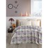 MILA HOME Ljubičasti/krem pamučan prekrivač 200x230 cm Pique