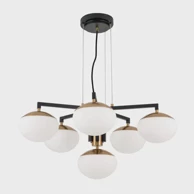 Luster Josephine LU1841/5+1, 6xE27, 230 V, Ø 73,5 cm, crni