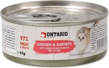ONTARIO Konzerva Junior Cat 95 g, piletina i kozice