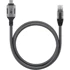 GOOBAY LAN adapter USB-C 3.2 Gen2 na RJ-45, Ethernet kabel, 7,5 m, pletena tekstilna ovojnica, crno/srebrna