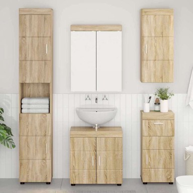 Kupaonski zidni ormarić Tulum 37x24,5x86 cm, sonoma hrast