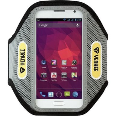 YENKEE Sportska futrola za mobitel YBM A505XL Armband Universal XL, sivo-crna