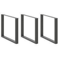 Noge stolića za kavu U-oblika 2kom antracit 100x(72-73)cm čelik