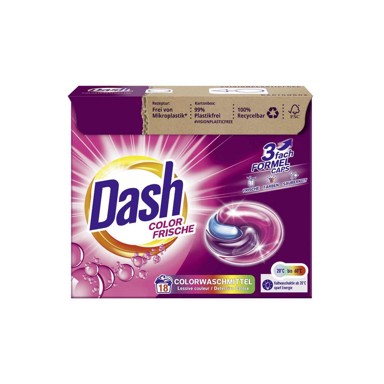 DASH Deterdžent za rublje Color Frische, 3U1 kapsule, 18 pranja