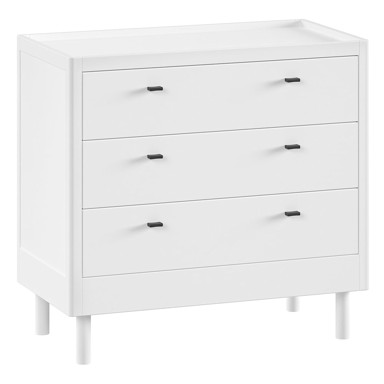 VIPACK Bijela dječja komoda od masivne bukve 100x95x55 cm Forrest 