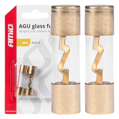 AMIO AGU stakleni auto osigurači, set, 2 kom, 60A
