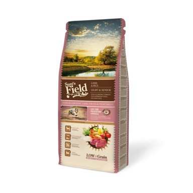 SAM’S FIELD Hrana za pse Light & Senior, janjetina i riža, 13 kg