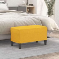 Klupa 70 x 35 x 41 cm od tkanine - svjetložuta
