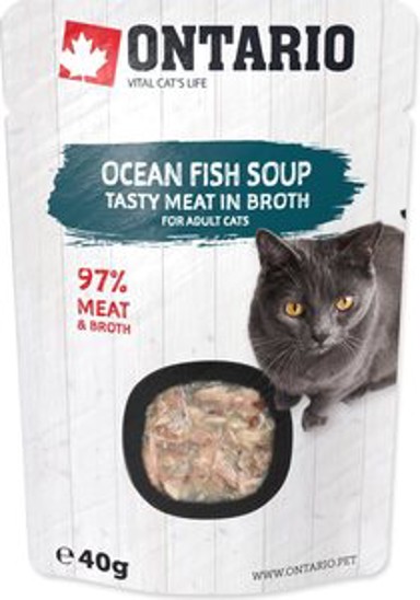 ONTARIO Hrana za mačke Cat Adult Juha 40 g, oceanska riba