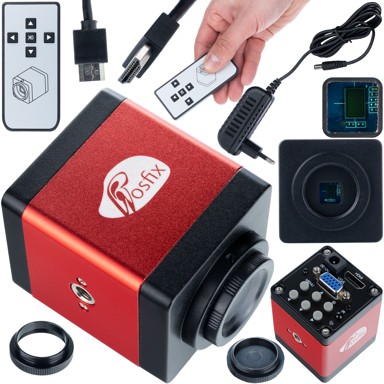 ROSFIX Mikroskopska kamera Draco RED PRO KMDRP-HDMI-VGA 2MP, crvena