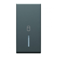 Tipka TM11, 1 mjesto, SB crna, s indikatorom bojler